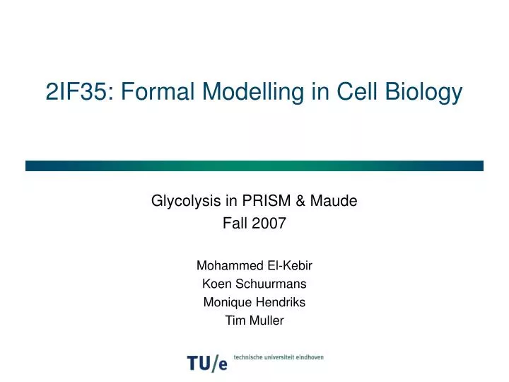 2if35 formal modelling in cell biology