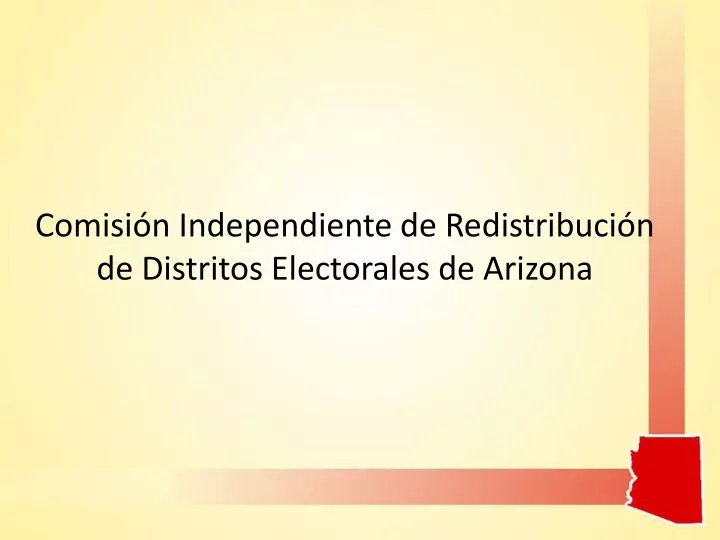 comisi n independiente de redistribuci n de distritos electorales de arizona