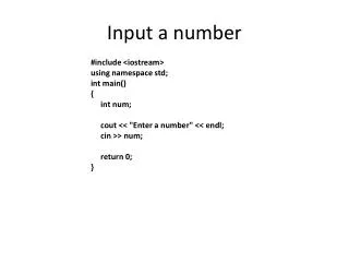 Input a number