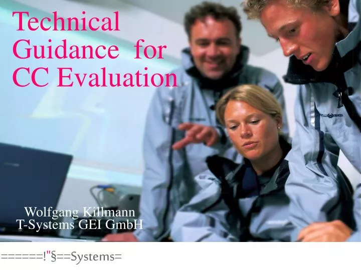 technical guidance for cc evaluation