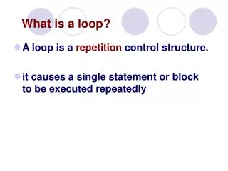 What is a loop?
