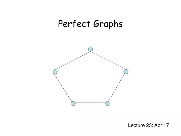 perfect graphs