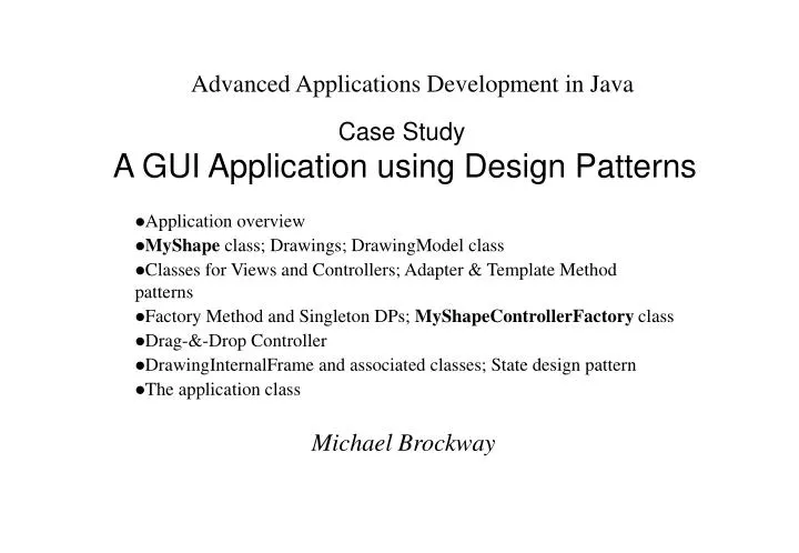 case study a gui application using design patterns