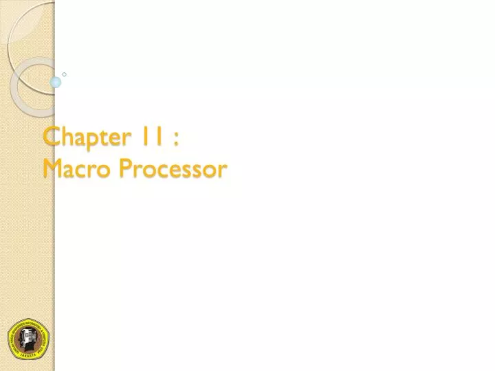 chapter 11 macro processor