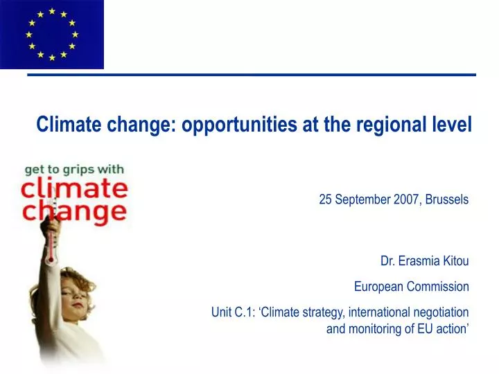 climate change opportunities at the regional level