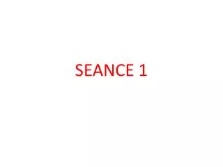 seance 1