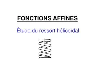 fonctions affines