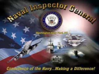 Office of the Naval Inspector General Feedback for the 2010 EOA Symposium ENCM Scott Van Dyke