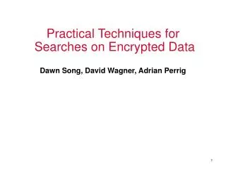 Practical Techniques for Searches on Encrypted Data