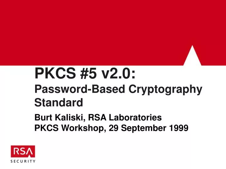 pkcs 5 v2 0 password based cryptography standard