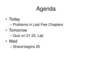 Agenda