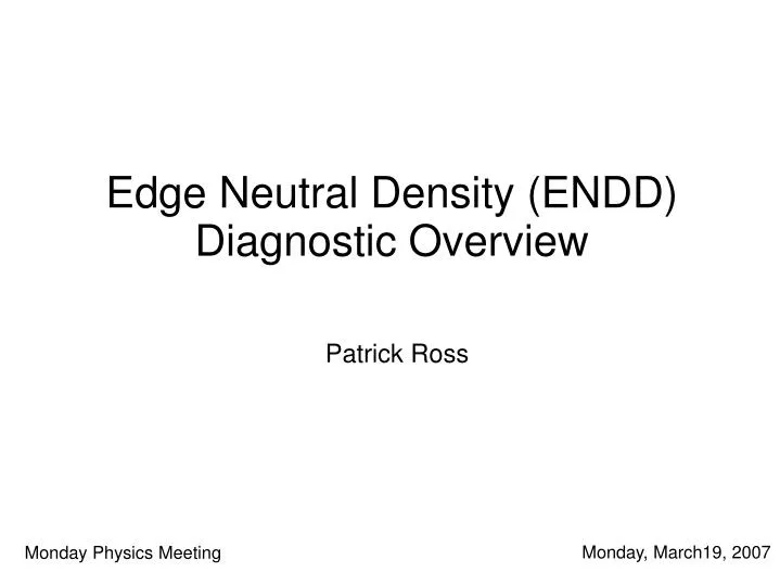 edge neutral density endd diagnostic overview