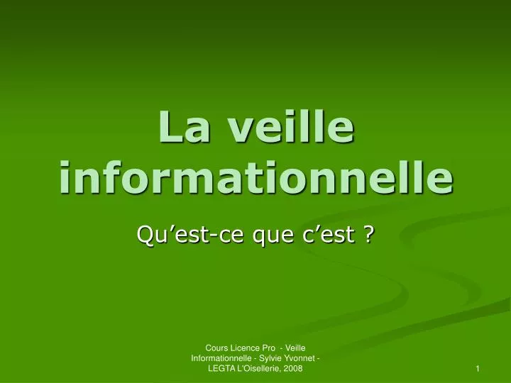 la veille informationnelle