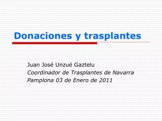 donaciones y trasplantes