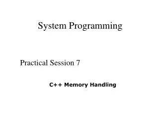 System Programming