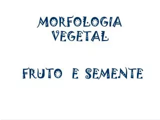 morfologia vegetal