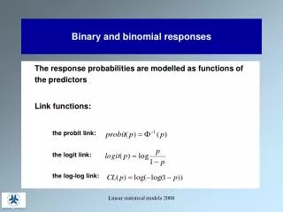 Binary and binomial responses