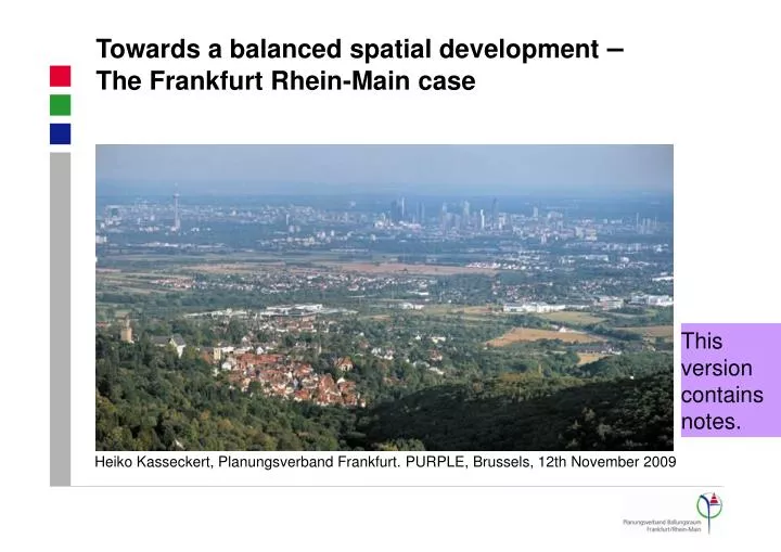 towards a balanced spatial development the frankfurt rhein main case