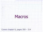 Macros - slide 1