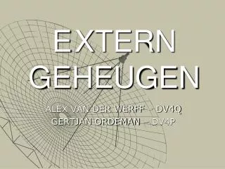 e xtern geheugen