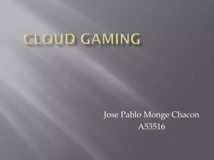 cloud gaming