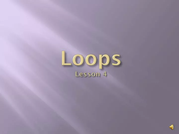 loops lesson 4