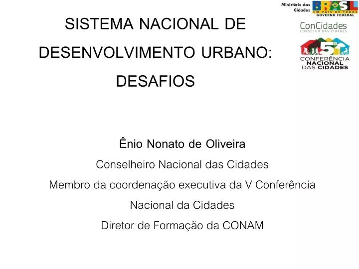 sistema nacional de desenvolvimento urbano desafios