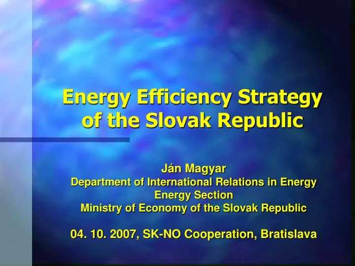 energy efficiency strategy of the slovak republic