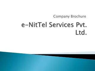 e- NitTel Services Pvt. Ltd.
