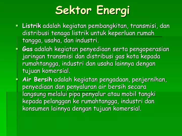 sektor energi