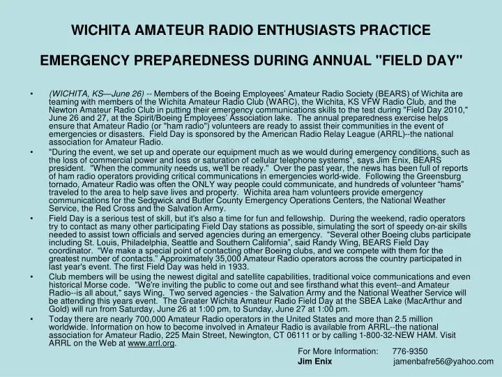 wichita amateur radio enthusiasts practice emergency preparedness during annual field day
