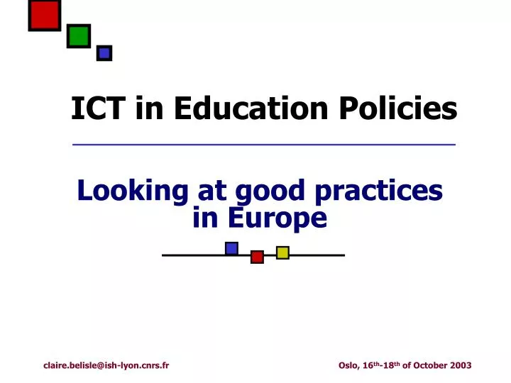 ict in education policies