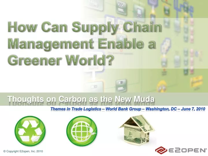 how can supply chain management enable a greener world