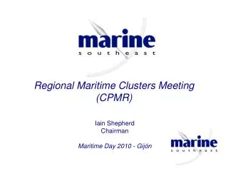 Regional Maritime Clusters Meeting (CPMR)