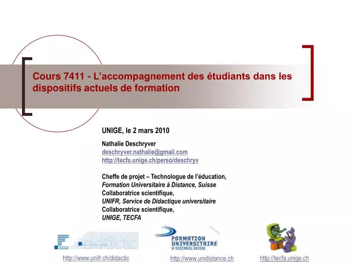 unige le 2 mars 2010