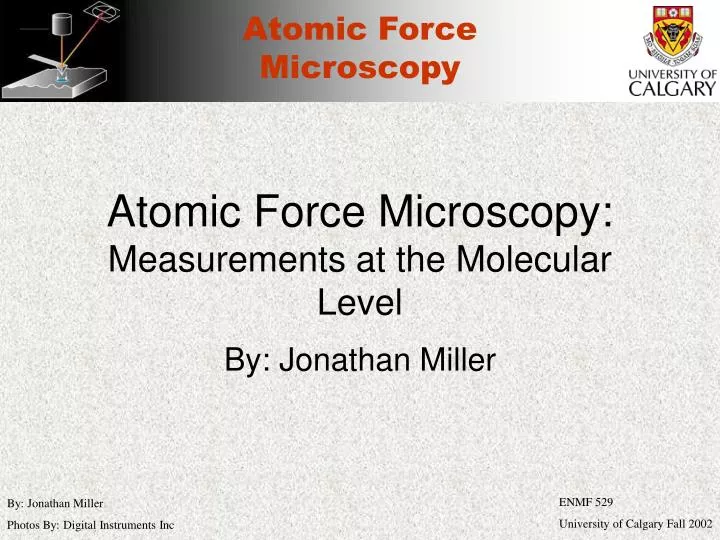 atomic force microscopy measurements at the molecular level