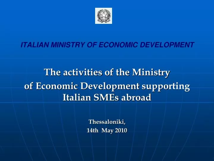 italian ministry of economic development
