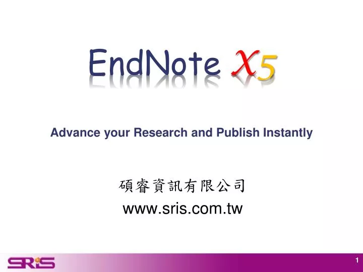 endnote x 5 advance your research and publish instantly