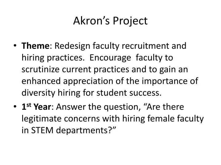 akron s project