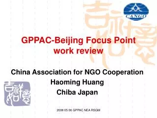 GPPAC-Beijing Focus Point work review
