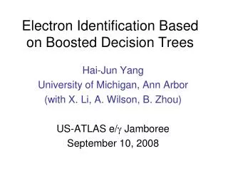 Electron Identification Based on Boosted Decision Trees