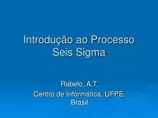 introdu o ao processo seis sigma
