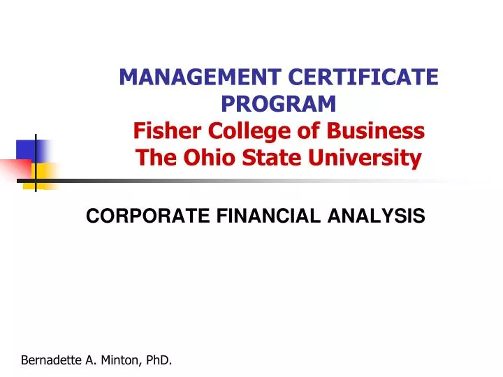 management certificate program fisher college of business the ohio state university