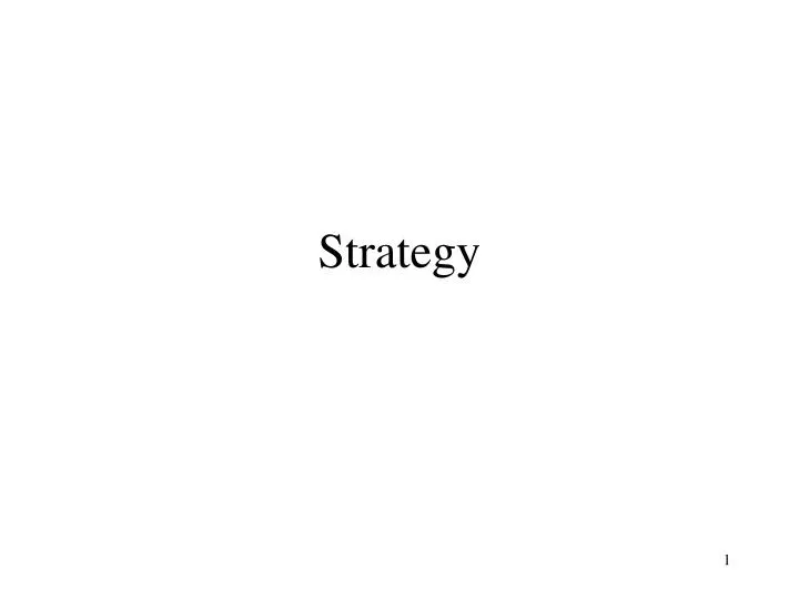 strategy