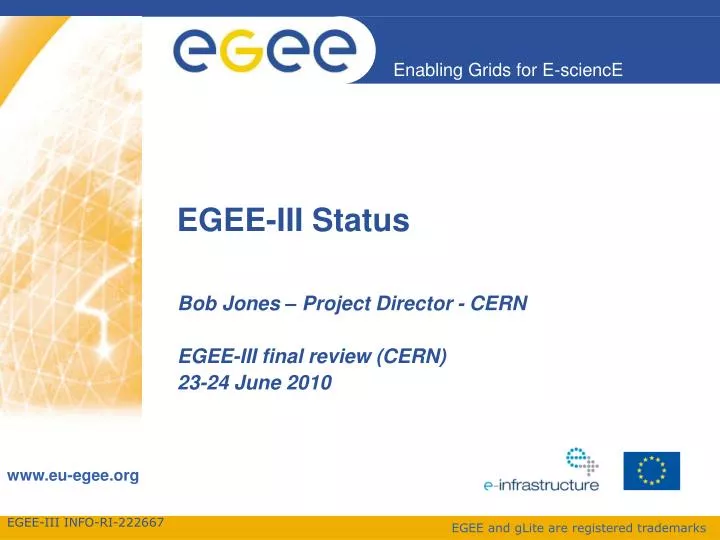 egee iii status