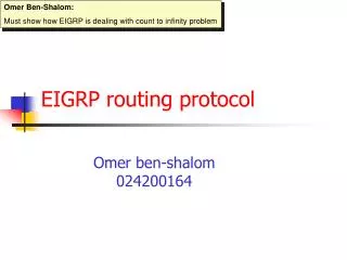 EIGRP routing protocol