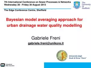 Bayesian model averaging approach for urban drainage water quality modelling