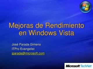mejoras de rendimiento en windows vista