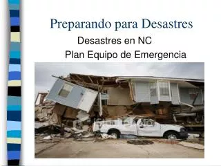 preparand o para desastres