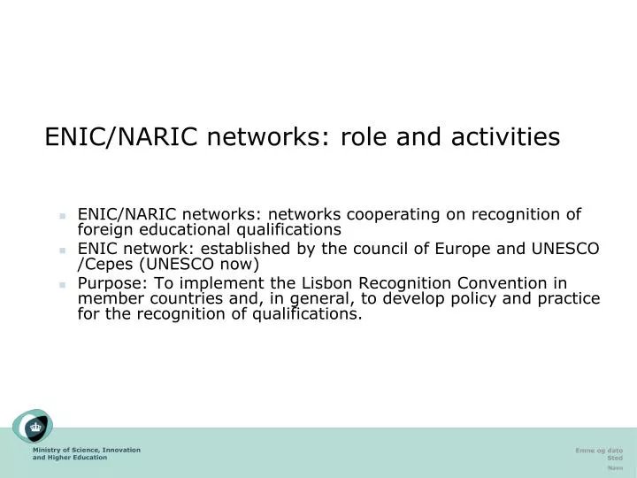 enic naric networks role and activities